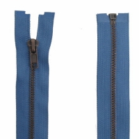 Fermeture Métal Bronze 40cm Bleu Jeans