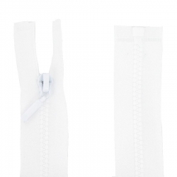Fermeture injecte Maille Fine sparable 30cm Blanc 