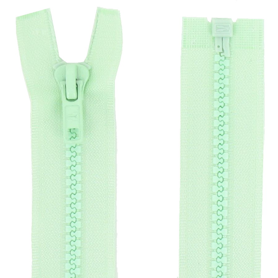 Fermeture Eclair injectée séparable double curseur vert - Jaspe Couture